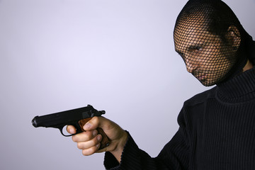 Bewaffneter Gangster