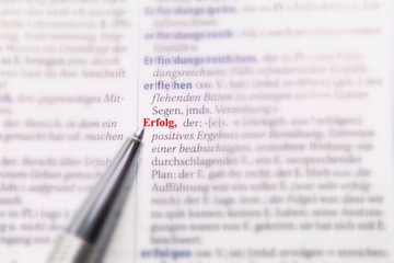 Obraz premium Wörterbuch: Erfolg