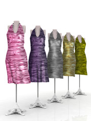 Kleiderst&auml;nder mit verschiedenen Kleidern