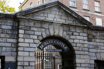Fototapeta na wymiar Entrance to Dublin Castle
