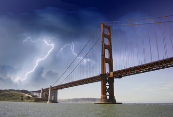 Storm approaching Golden Gate