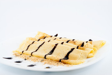 Pancakes with chocolate