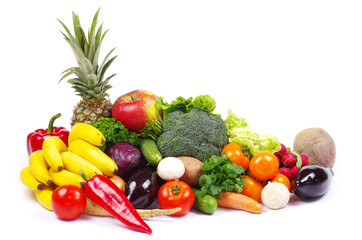 Naklejka na ściany i meble vegetables and fruits