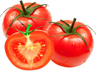 Tomato isolated on white background