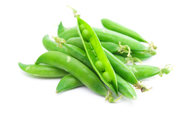 peas  isolated on white