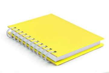 Isolated yellow note book