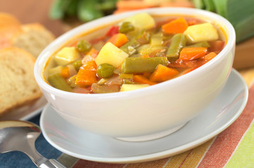 Fresh vegetable soup