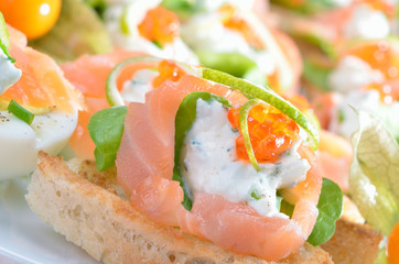 Lachs-/Kaviar-Häppchen