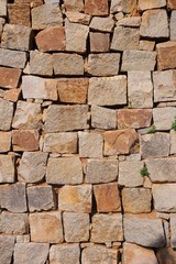 Pattern of old stone Wall Surfaced