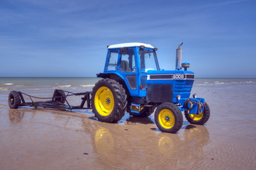 Tracteur à la plage