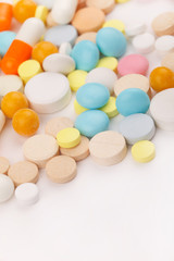 Colorful tablets with capsules