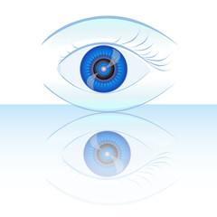 Blue human eye.vector illustration