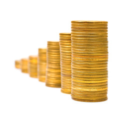 Gold money staircase