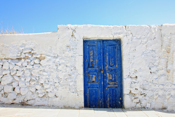 Old door on Santorini island