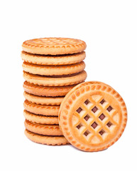 Some cookies isolated on a white background