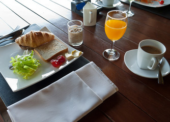 American hotel breakfast