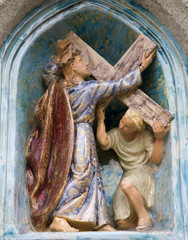 Mariazell - Jesus under the cross - ceramic cross-way