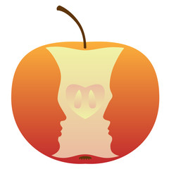 apple with a male and a female profilе