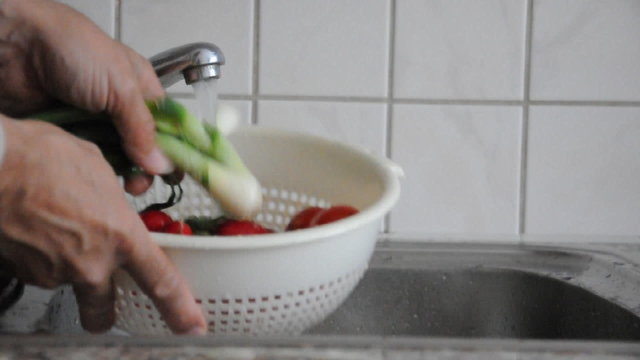 Gem&uuml;se waschen