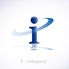 Logo letter I with orbit   Vector © puckillustrations