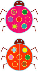 カラフルなテントウムシ