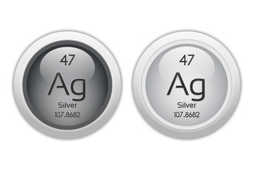 Silver - two glossy web buttons