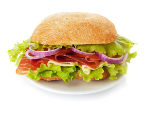 Small sandwich on plate