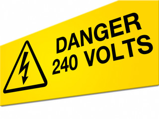 Danger high voltage sign