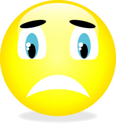 Vector smiley yellow emoticon.