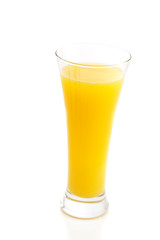 glass of orange juice isolated on white