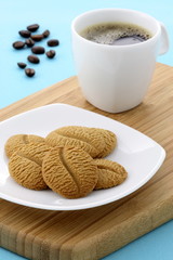 delicious coffee shortbreads and hot coffee