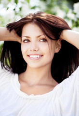 Naklejka premium brunette woman