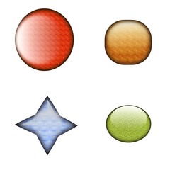 камни разноцветные на белом фоне