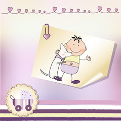 welcome baby greeting card