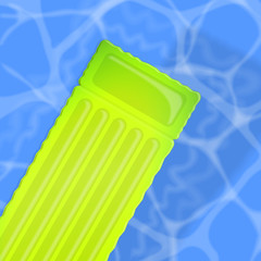 luftmatratze im swimmingpool von oben 2