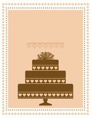 Chocolate Cake Invitation, Announcement, or Menu