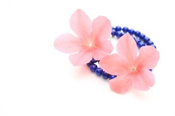 花びらとパワーストーン
