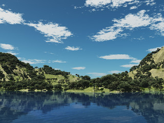 a la orilla del lago