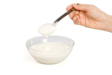 Fototapeta na wymiar jogurt do podjęcia