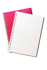 notebook isolated on white