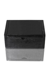 wood box on white .