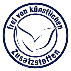 stempel nachhaltigkeit frei von künstlichen zusatzstoffen