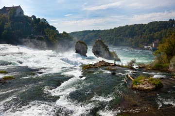 Rheinfall bei Schaffhausen. Europas größter Wasserfall.