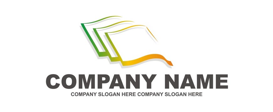 Company logo - book, tiles