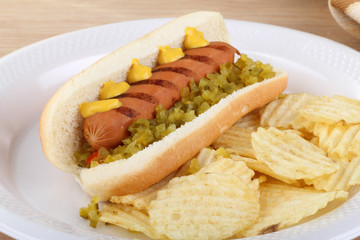 Hot Dog on a Bun