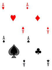 Four aces poker cards