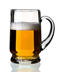 Glass of beer, isolated.