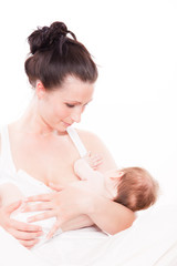 Obraz na płótnie Canvas baby feeding breast