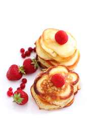 pancakes with fresh  strawberry
