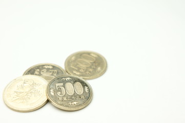 ５００円玉白バック